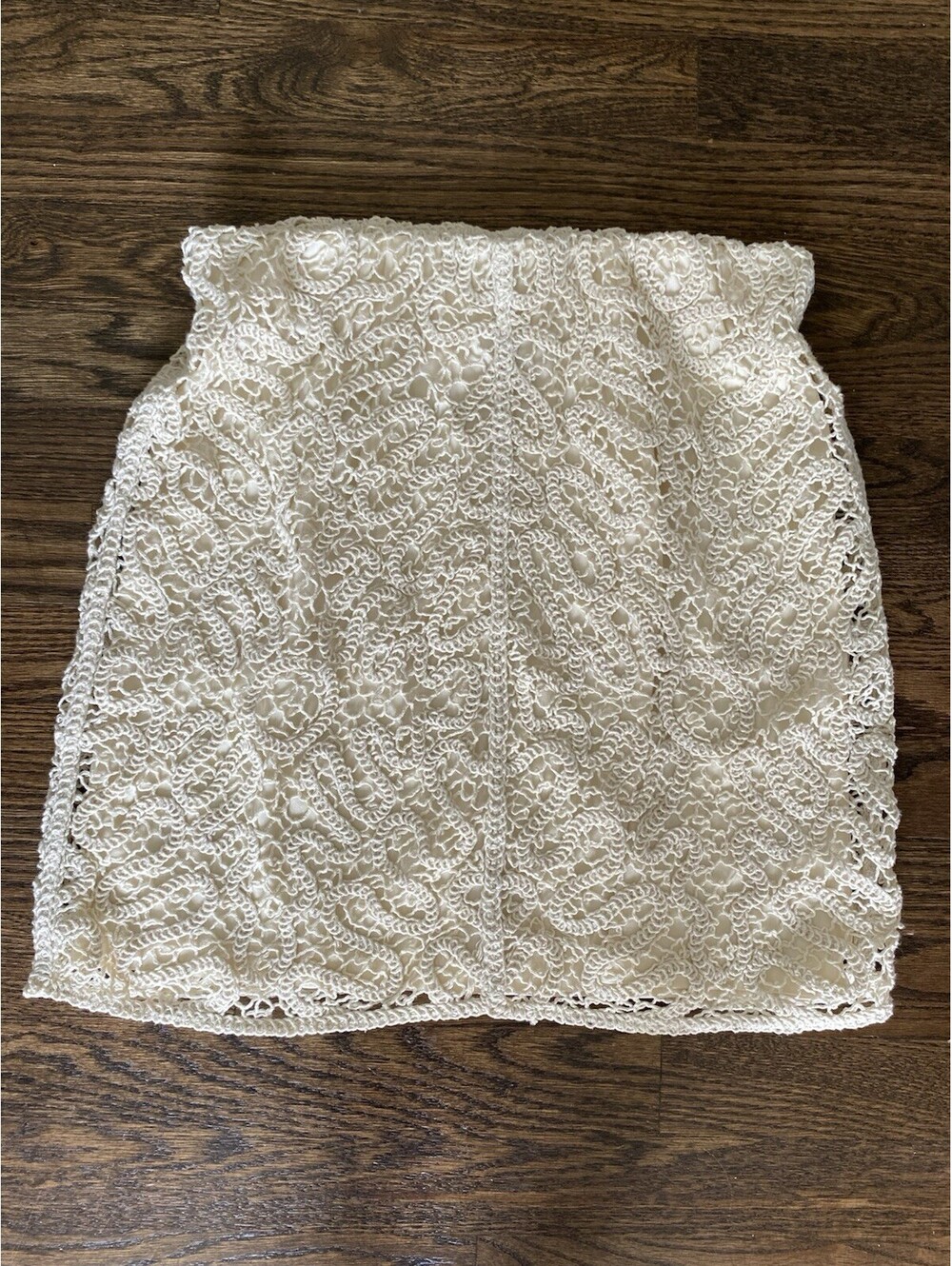 A New Day Cream Crochet Skirt XS